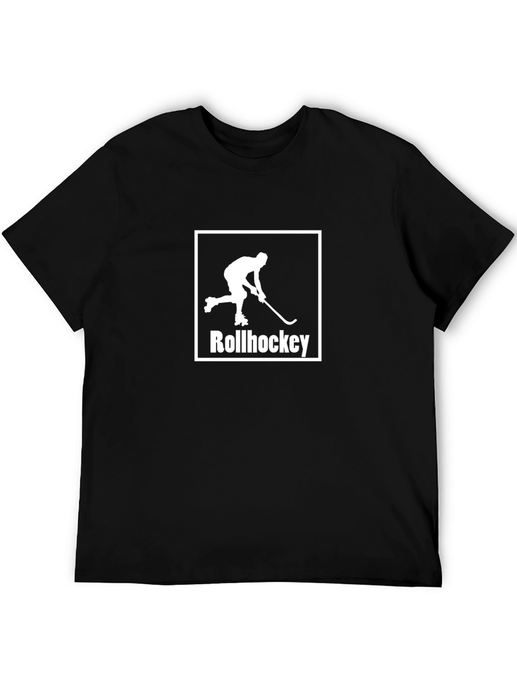 Rollhockey Graphic T-Shirt - Sporty Black Tee