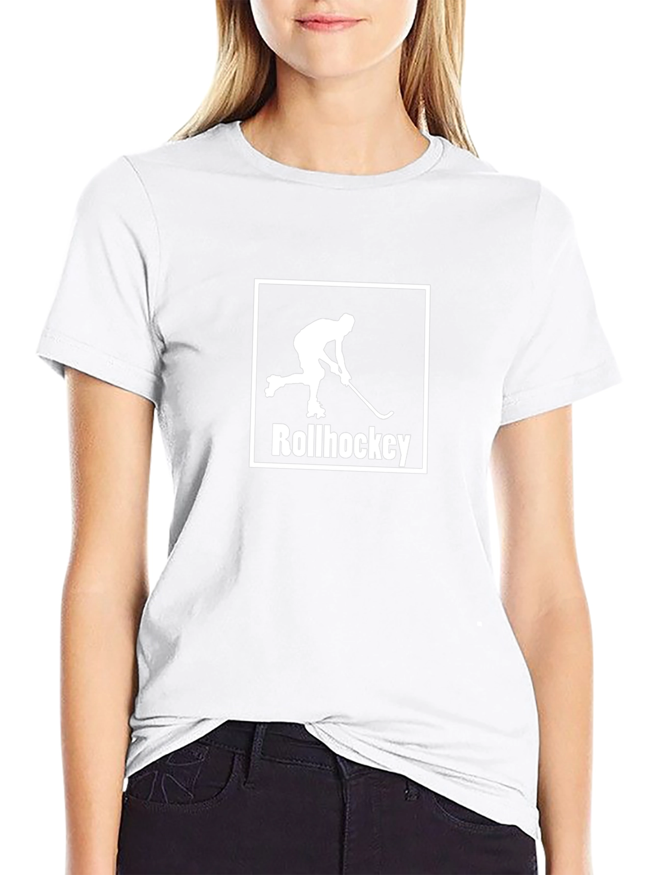 Rollhockey Graphic T-Shirt - Sporty Black Tee