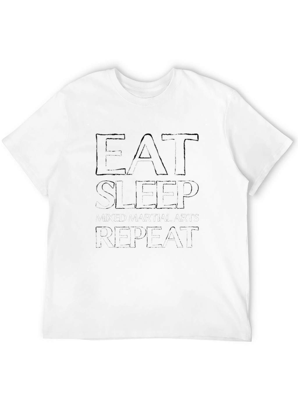 Eat Sleep MMA Repeat Black Graphic Tee