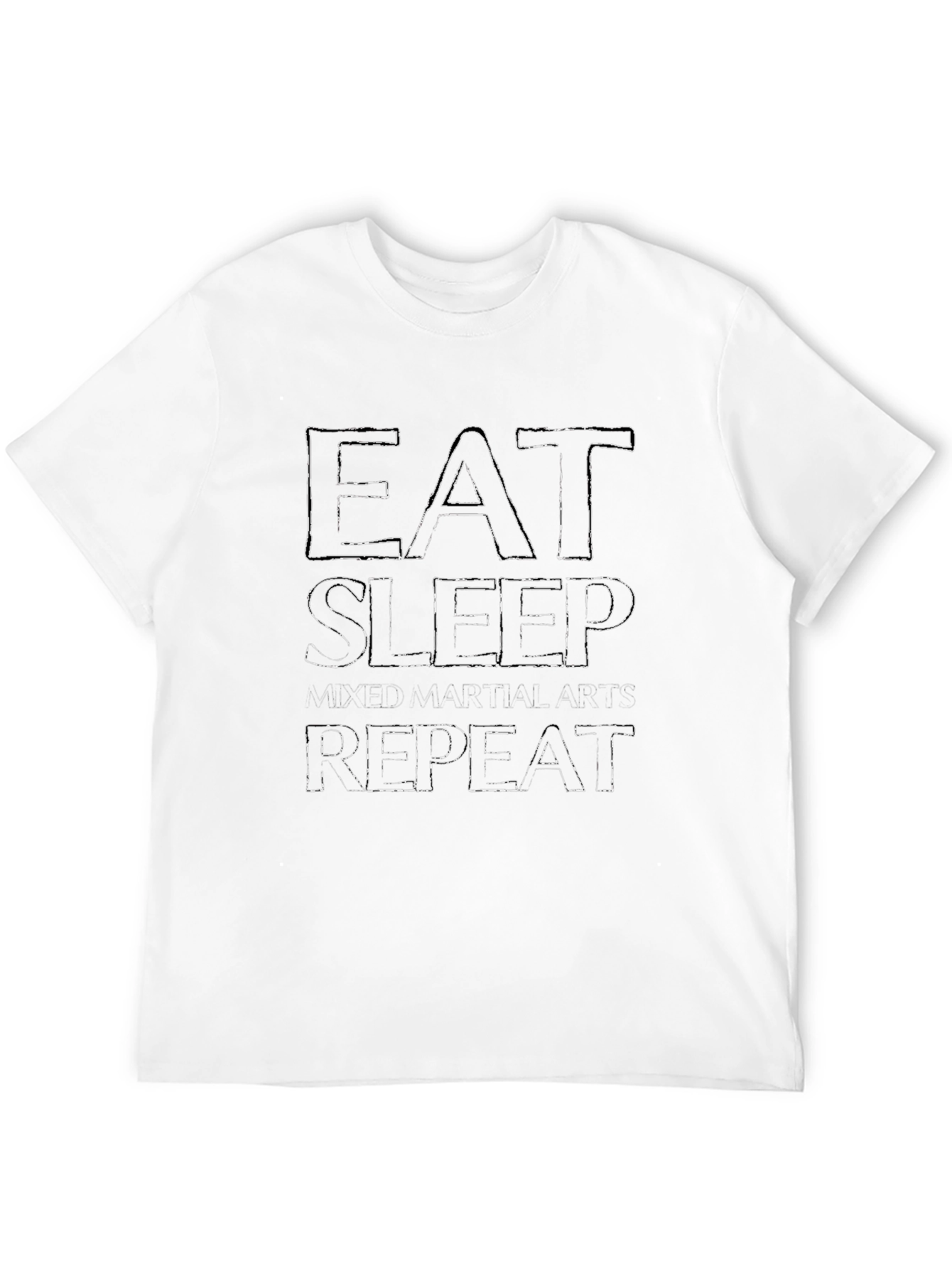 Eat Sleep MMA Repeat Black Graphic Tee