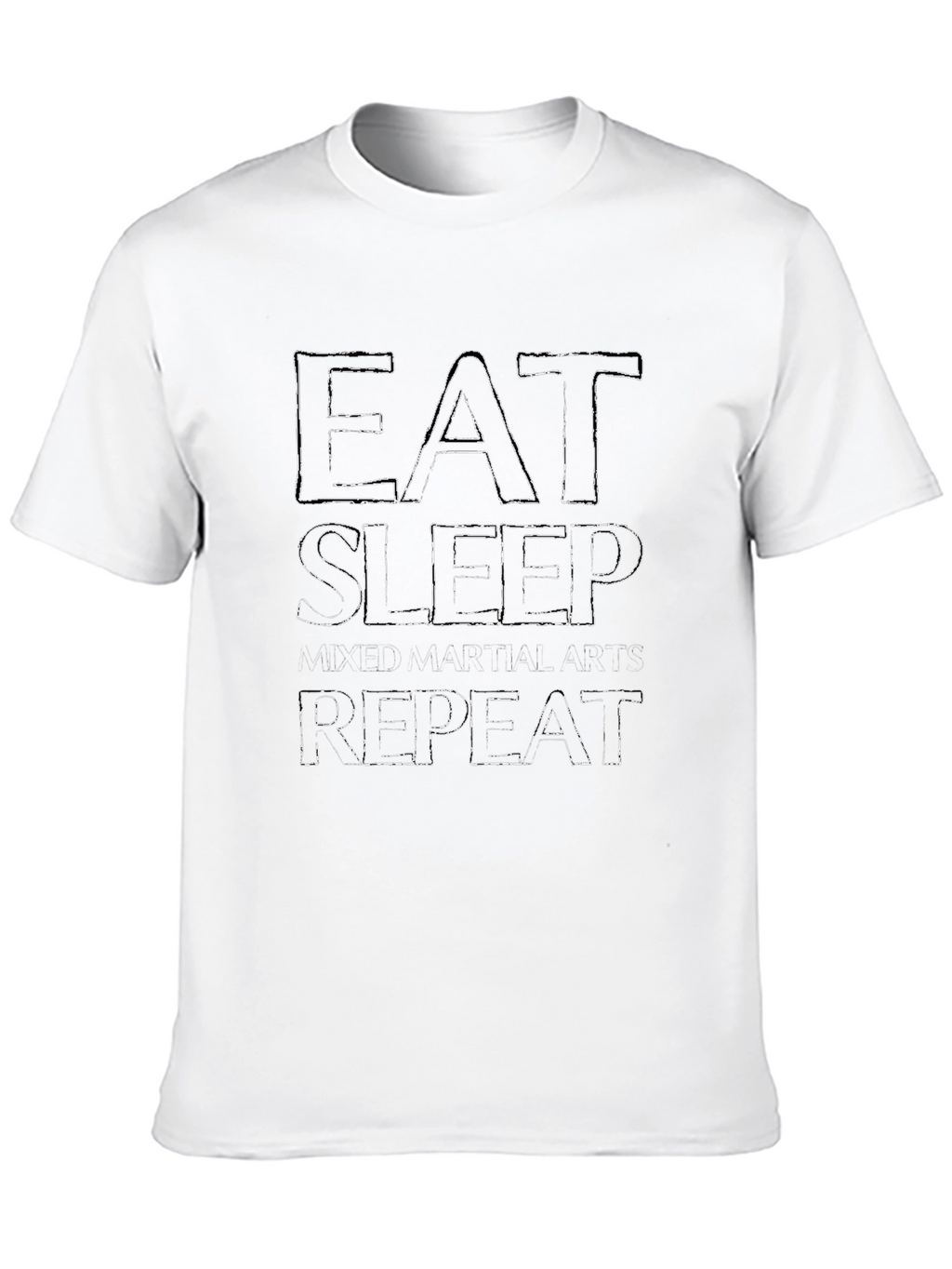 Eat Sleep MMA Repeat Black Graphic Tee