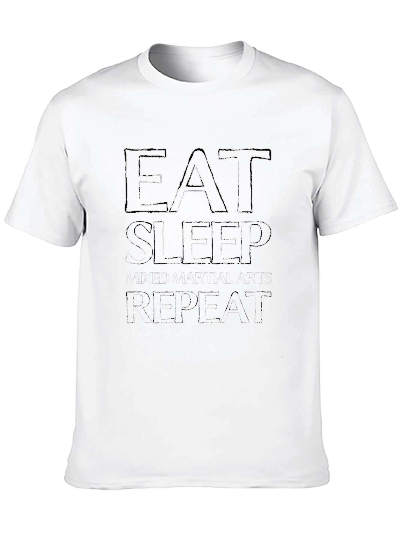 Eat Sleep MMA Repeat Black Graphic Tee