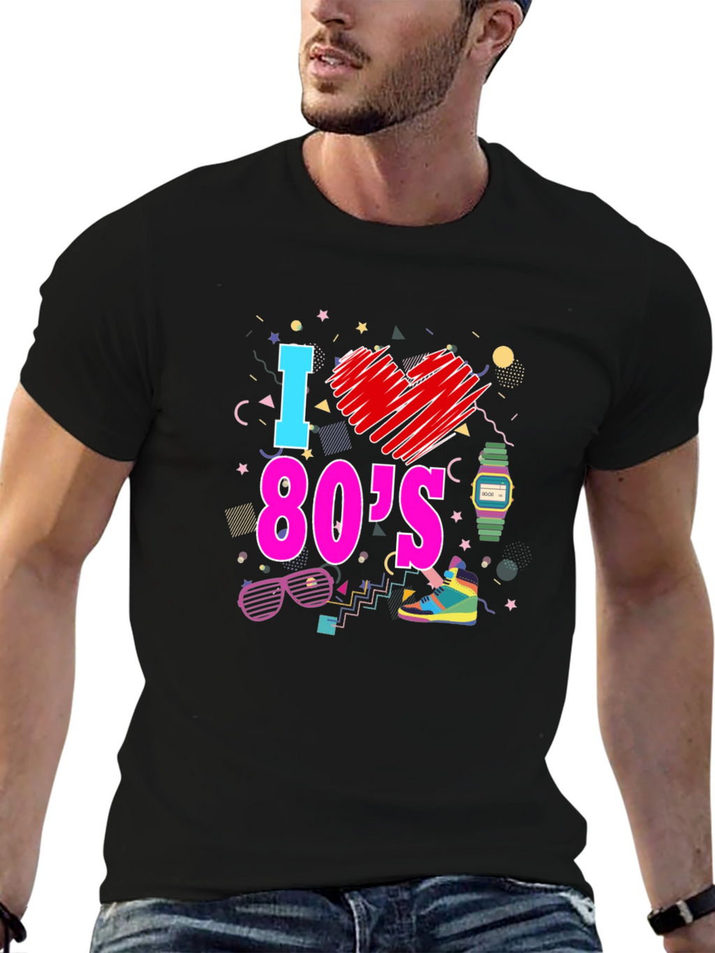 I Love the 80s Graphic T-Shirt Retro Design