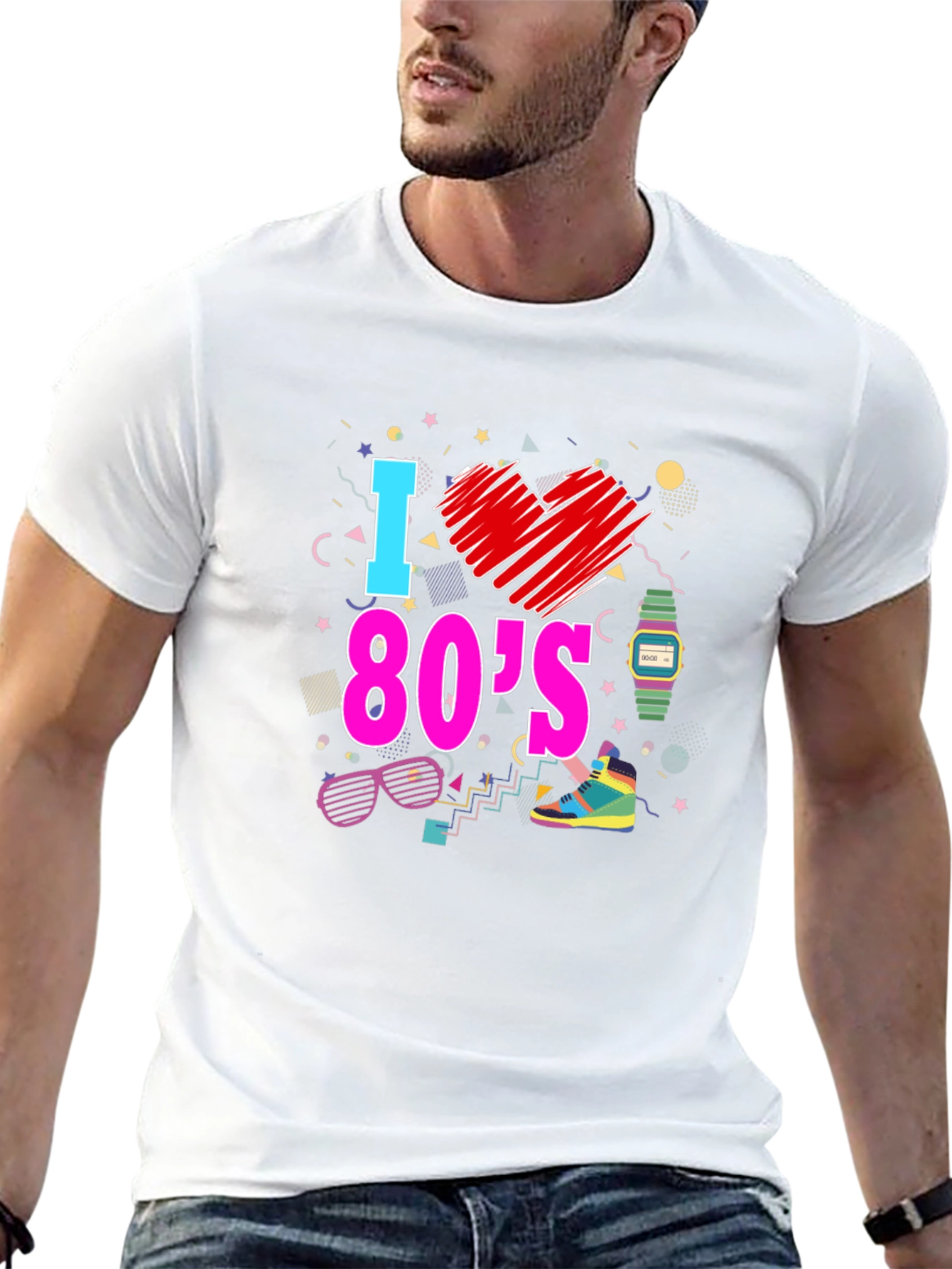 I Love the 80s Graphic T-Shirt Retro Design