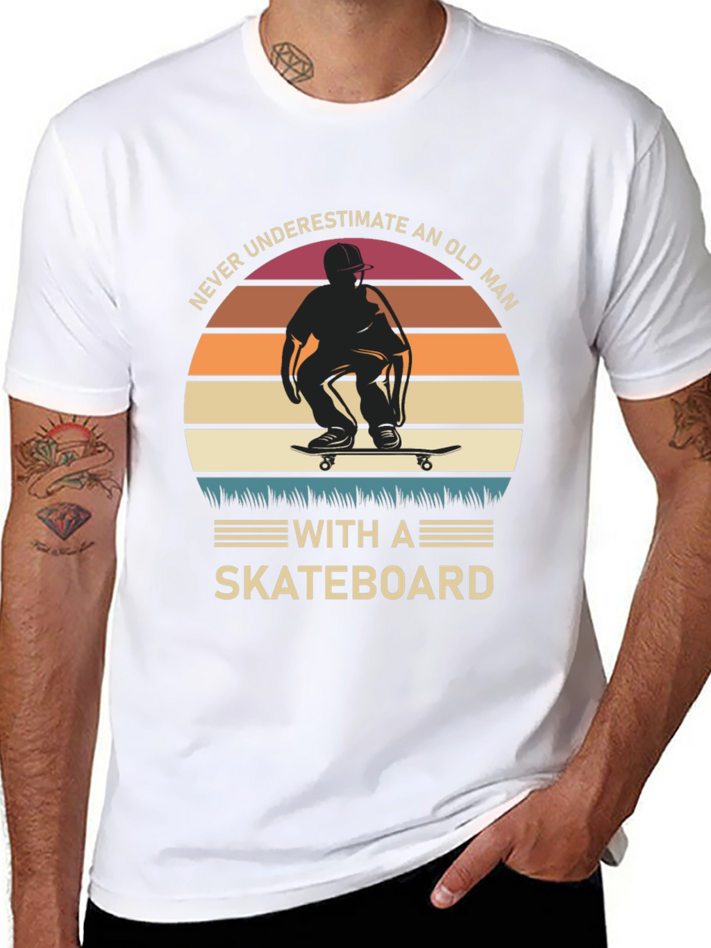 Old Man Skateboard T-Shirt