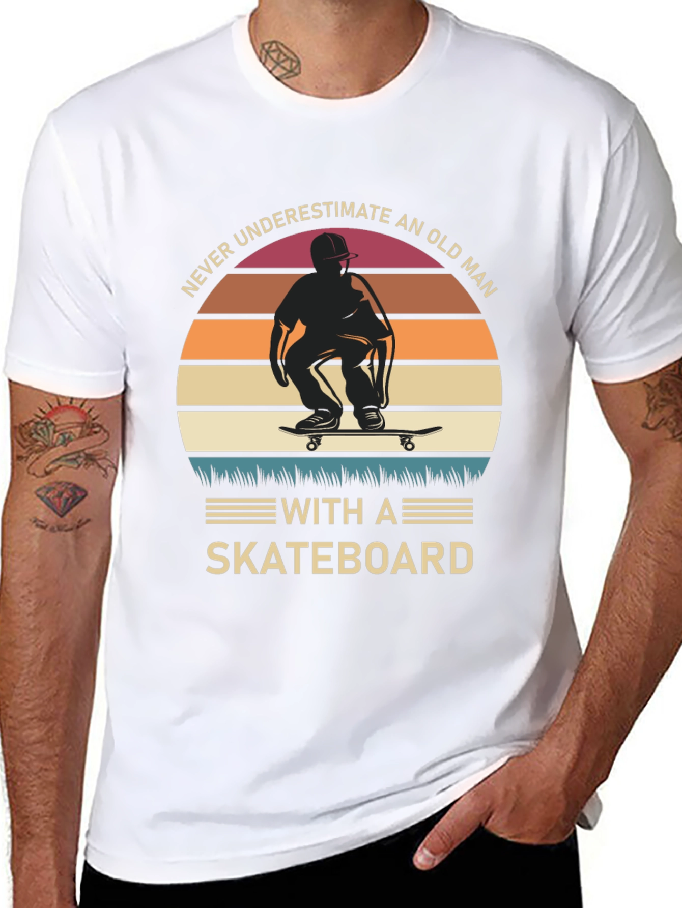 Old Man Skateboard T-Shirt