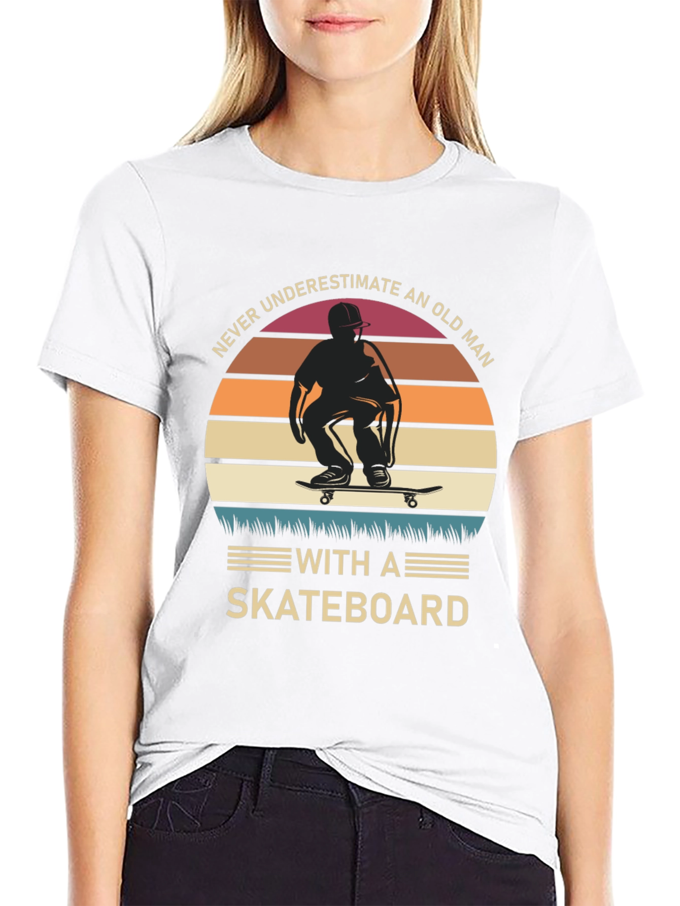 Old Man Skateboard T-Shirt