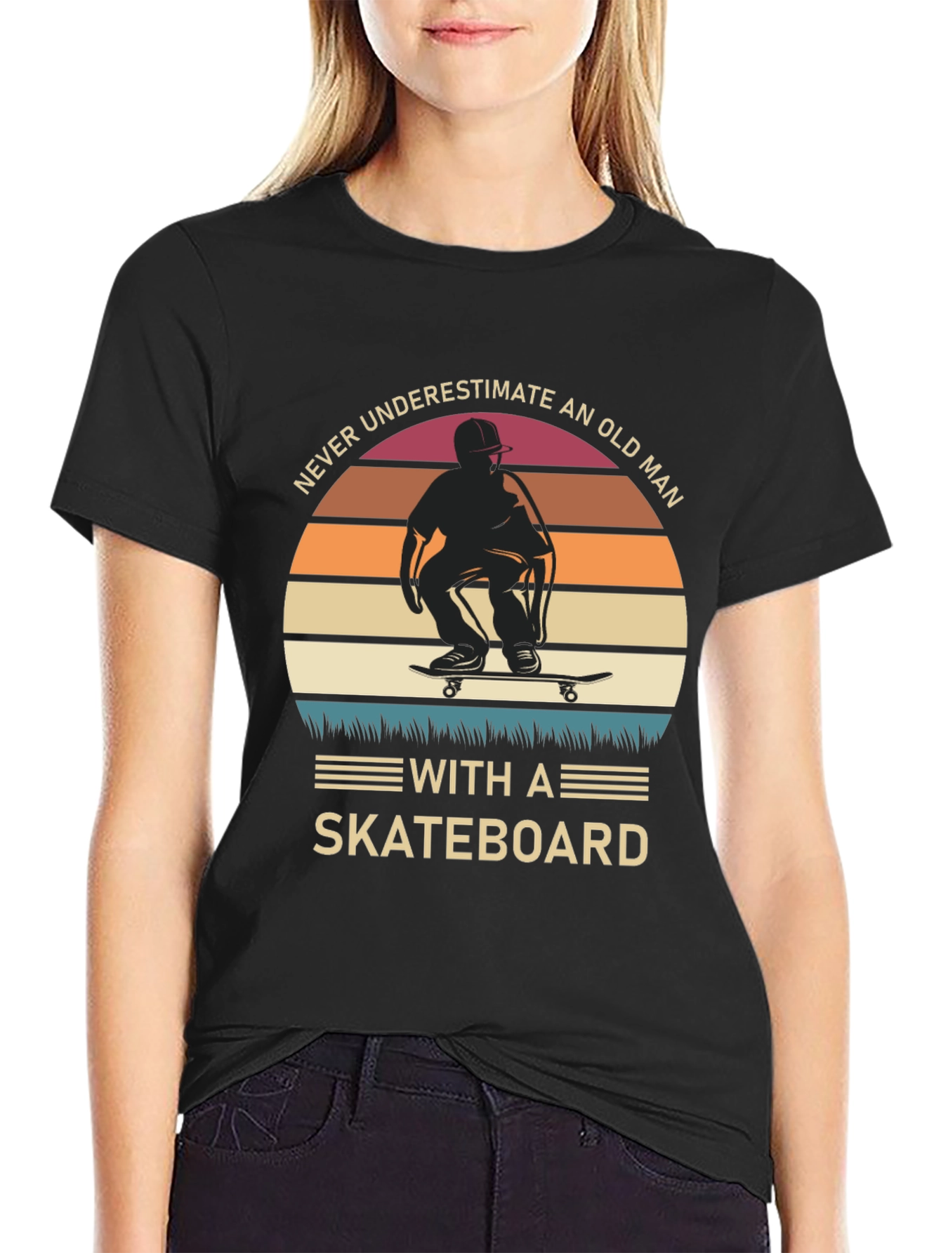 Old Man Skateboard T-Shirt