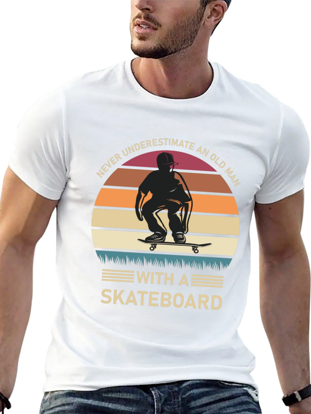 Old Man Skateboard T-Shirt