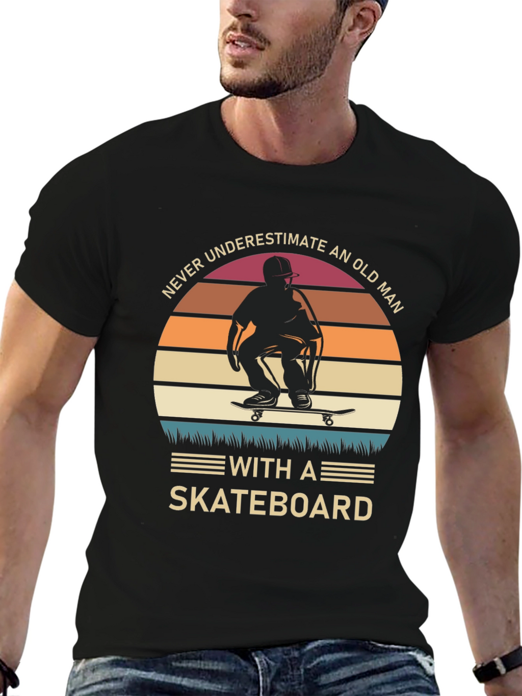 Old Man Skateboard T-Shirt