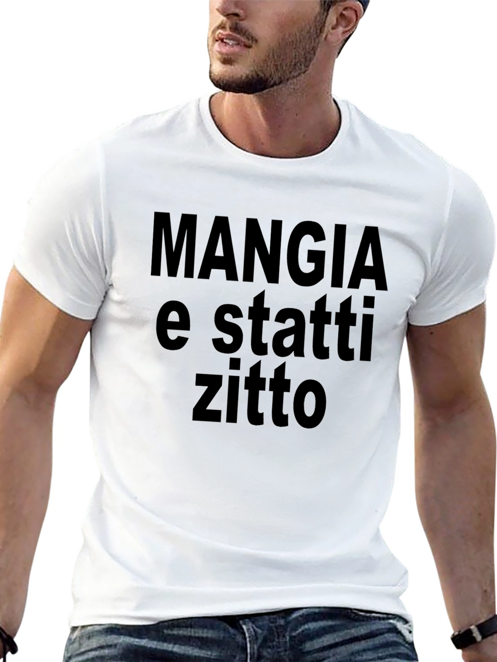Mangia e Statti Zitto Graphic Tee - Black