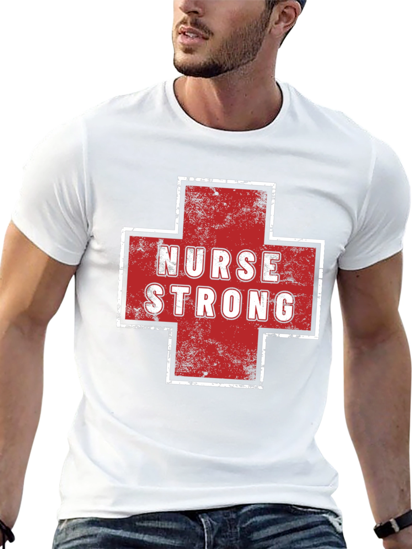 Nurse Strong Graphic Tee - Black Cotton T-Shirt