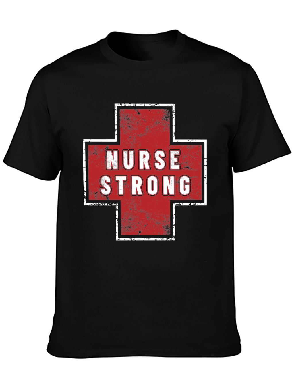 Nurse Strong Graphic Tee - Black Cotton T-Shirt