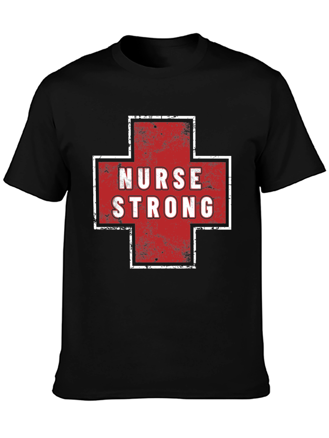 Nurse Strong Graphic Tee - Black Cotton T-Shirt