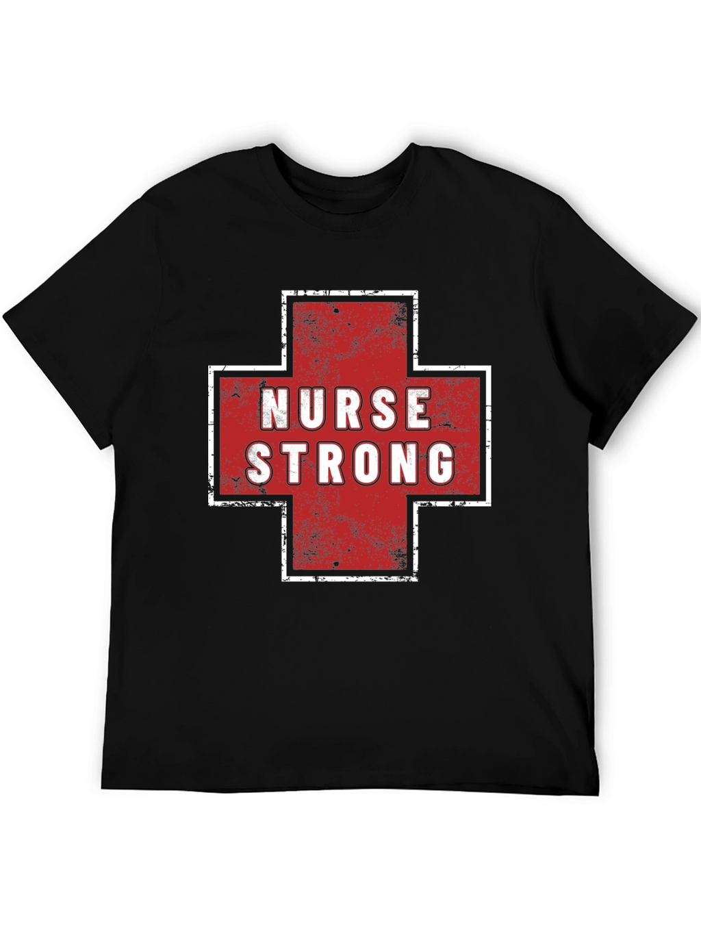 Nurse Strong Graphic Tee - Black Cotton T-Shirt