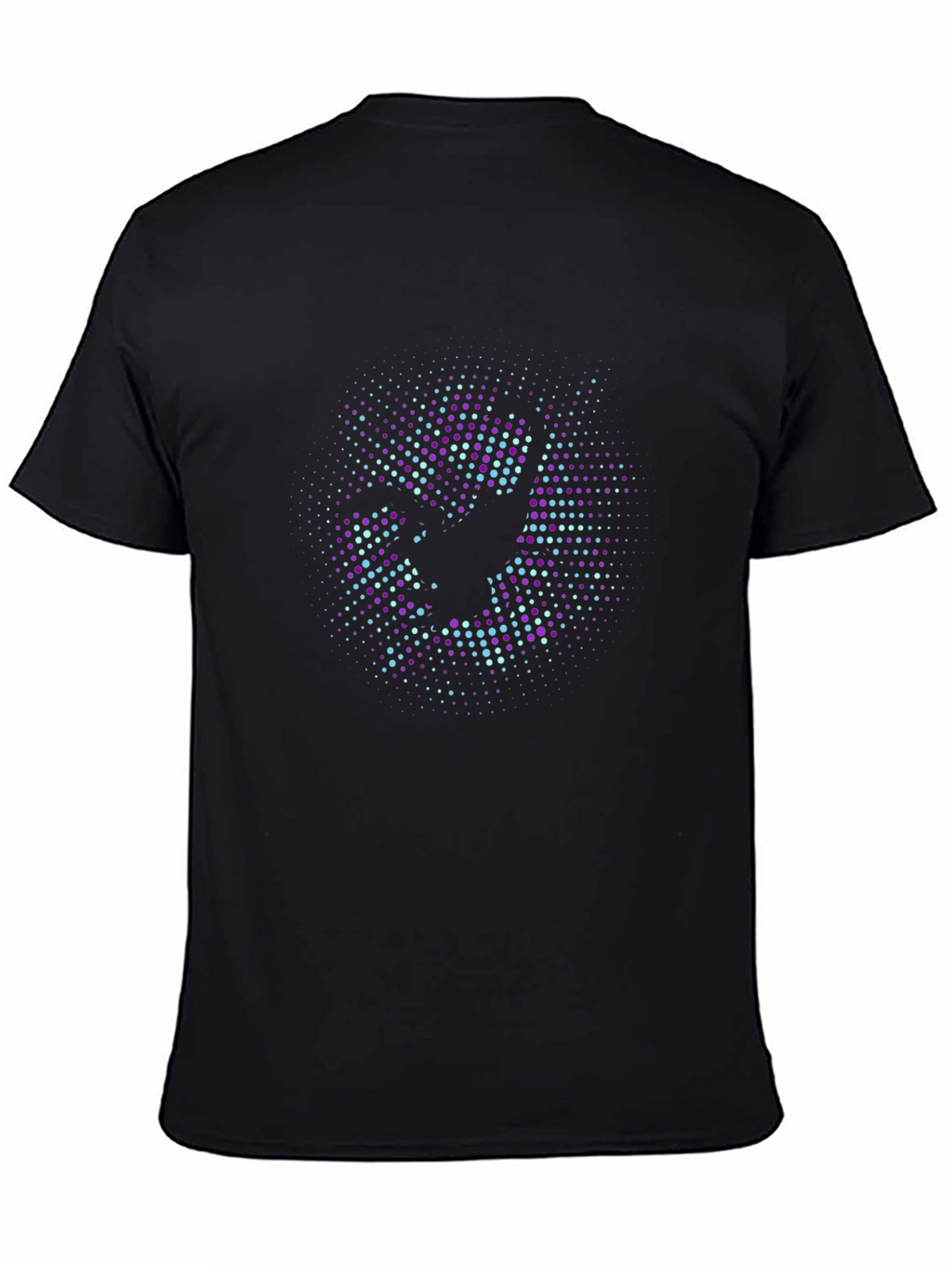 Abstract Graphic Print Black Crew Neck T-Shirt