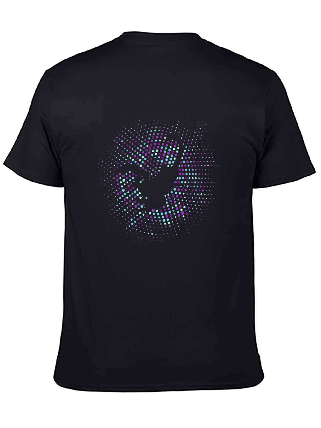Abstract Graphic Print Black Crew Neck T-Shirt