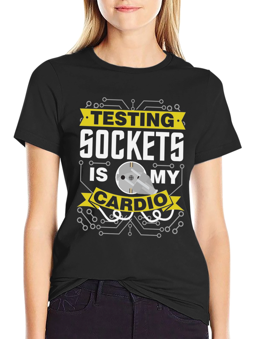Testing Sockets is My Cardio Graphic Tee