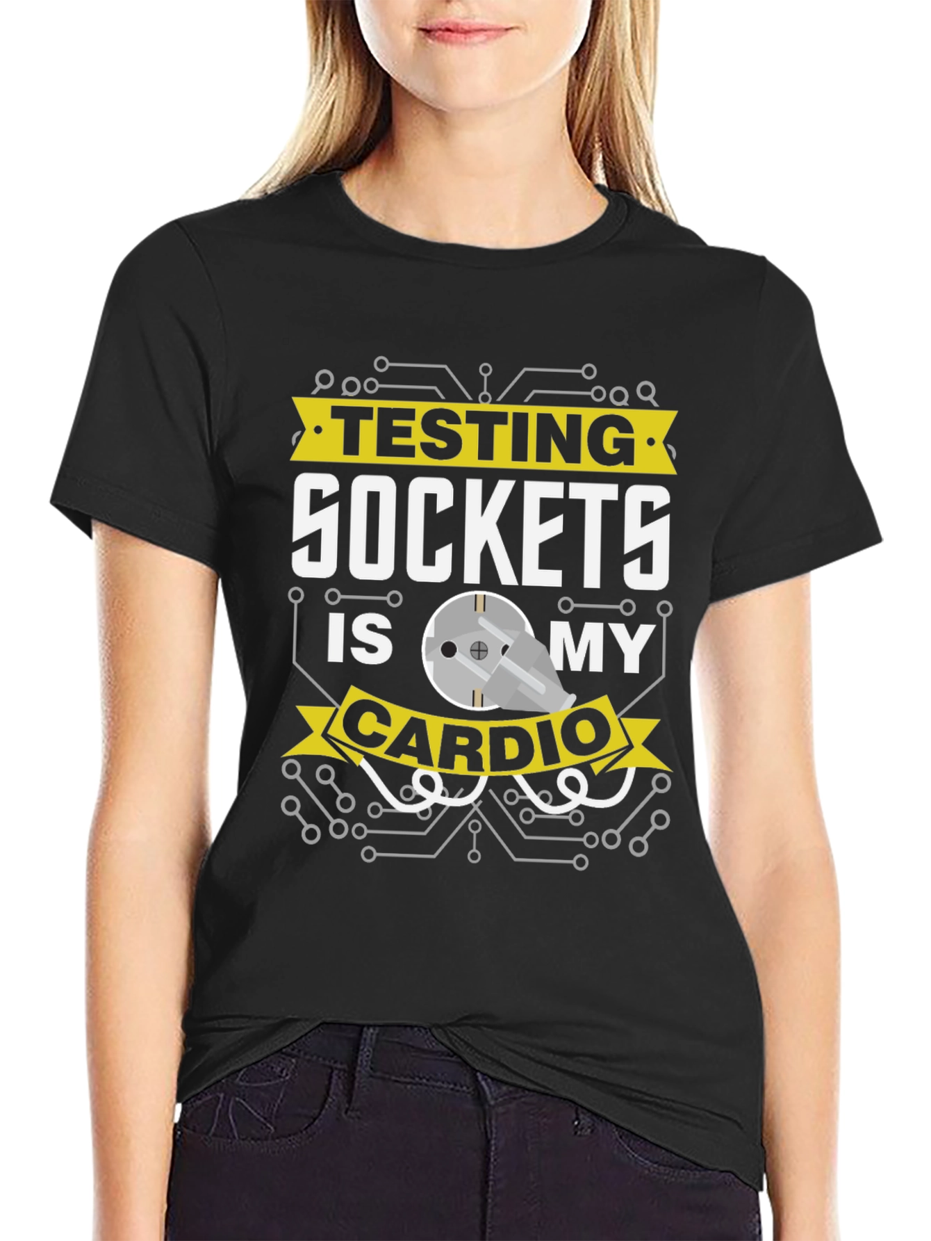 Testing Sockets is My Cardio Graphic Tee