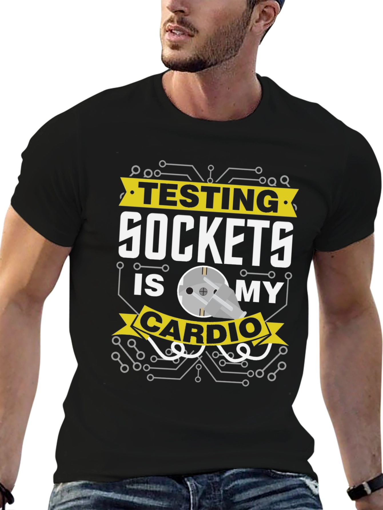 Testing Sockets is My Cardio Graphic Tee