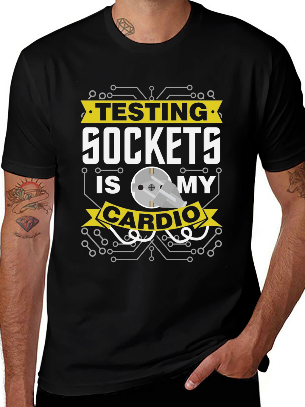 Testing Sockets is My Cardio Graphic Tee
