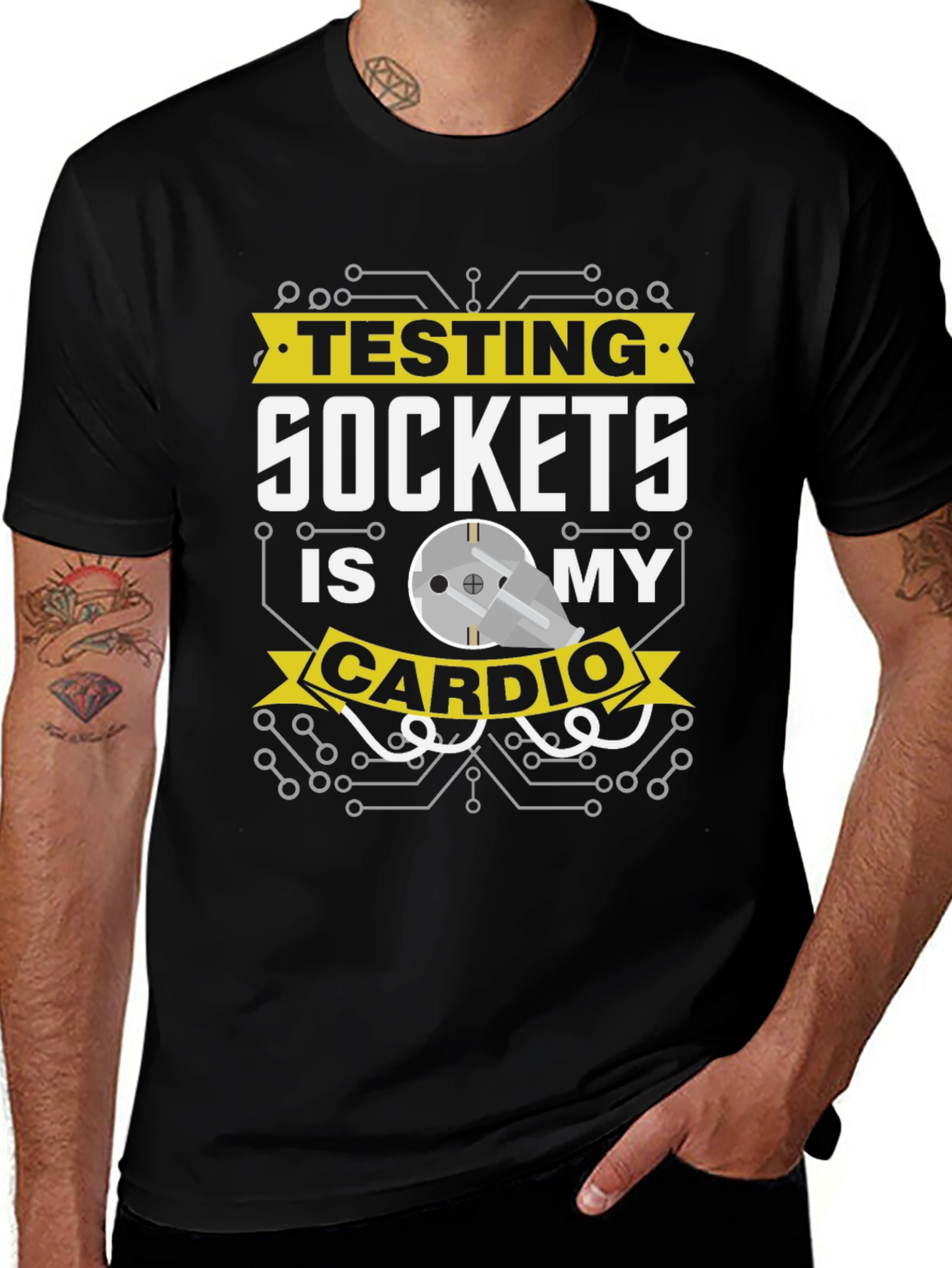 Testing Sockets is My Cardio Graphic Tee