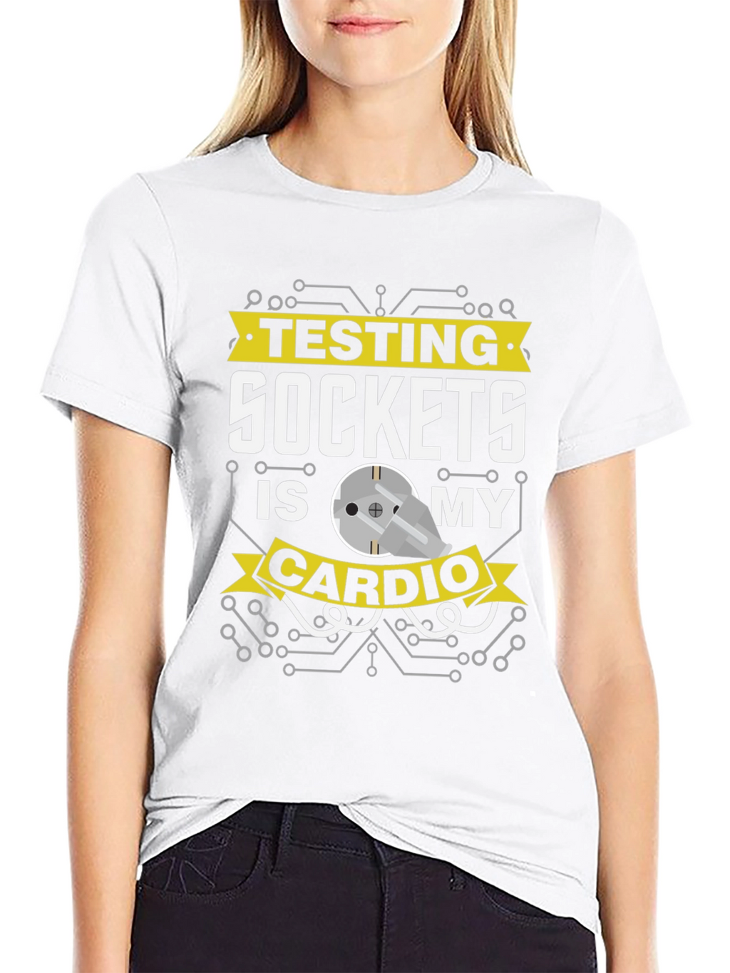 Testing Sockets is My Cardio Graphic Tee