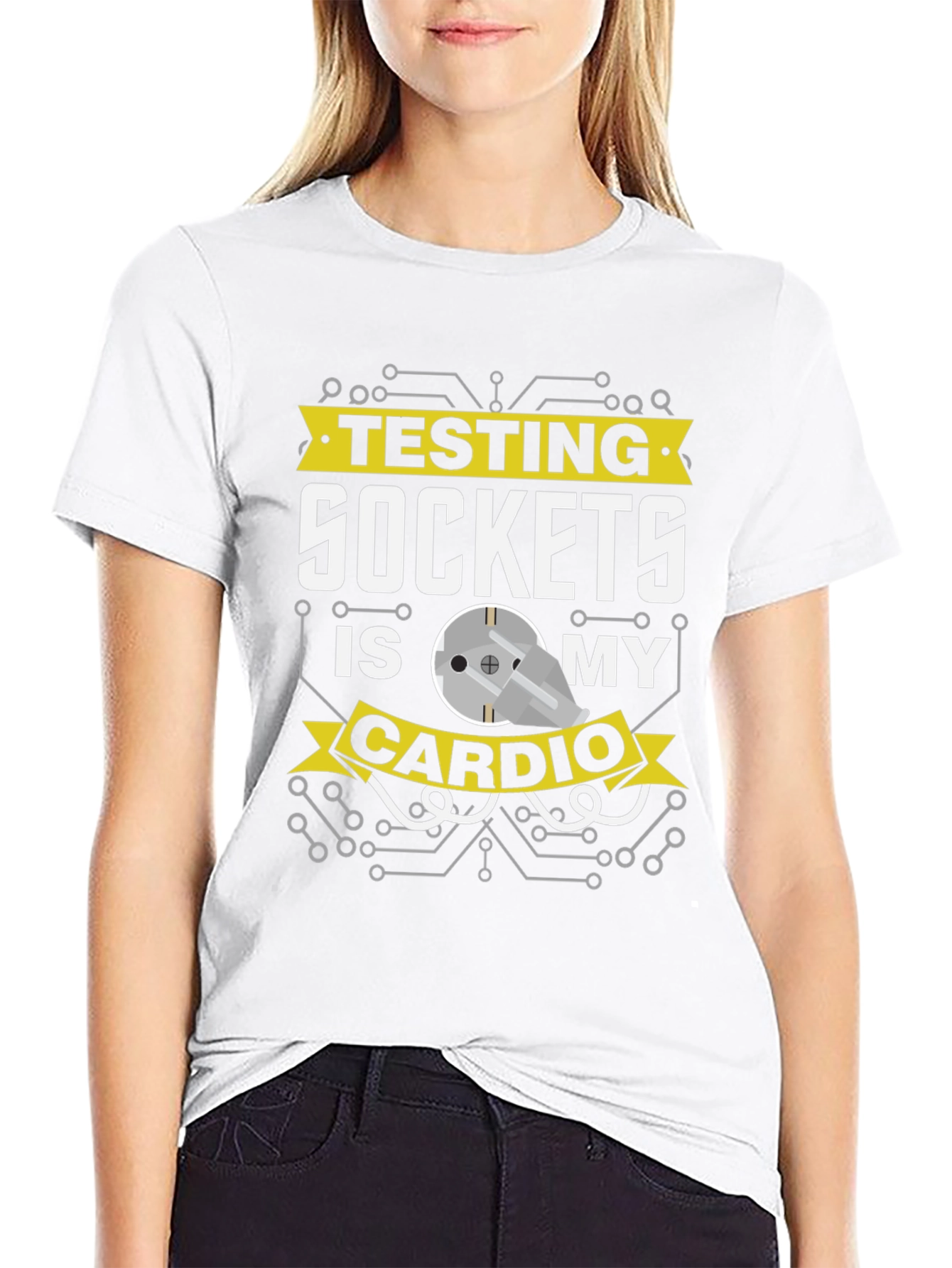 Testing Sockets is My Cardio Graphic Tee