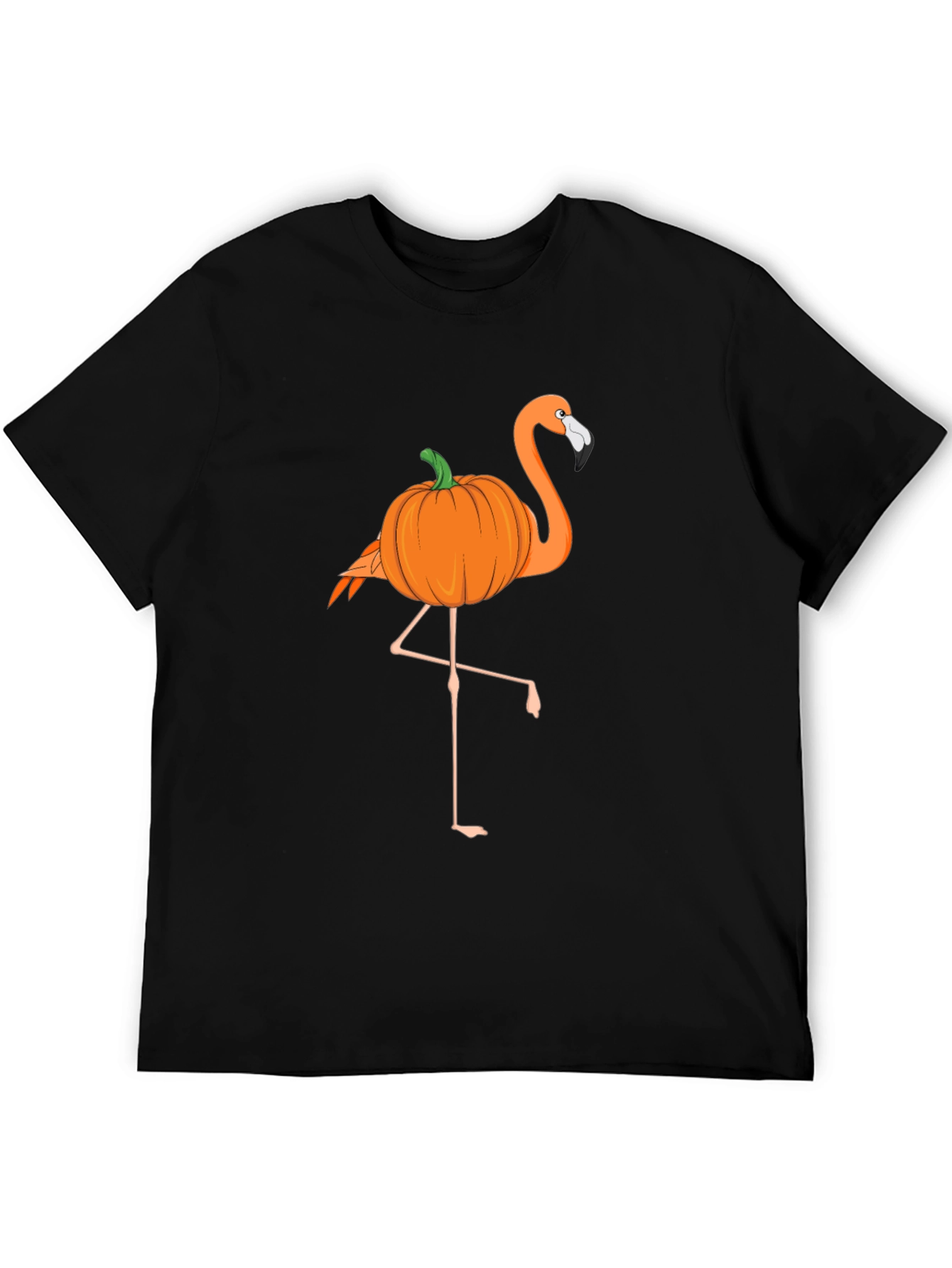 Halloween Pumpkin Flamingo T-Shirt