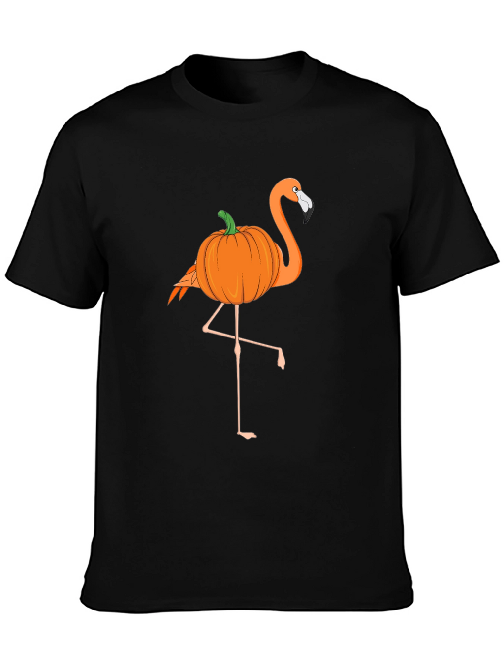 Halloween Pumpkin Flamingo T-Shirt