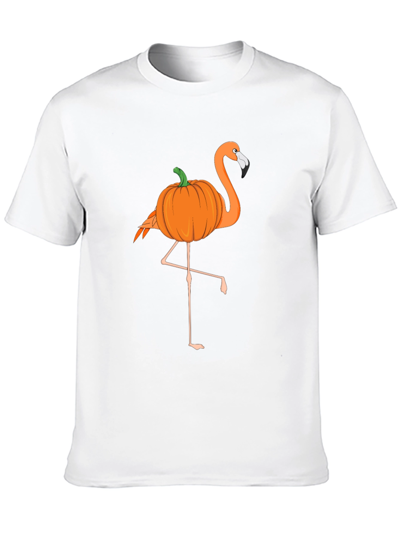 Halloween Pumpkin Flamingo T-Shirt