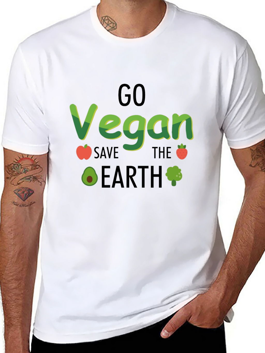 Go Vegan Save The Earth T-Shirt