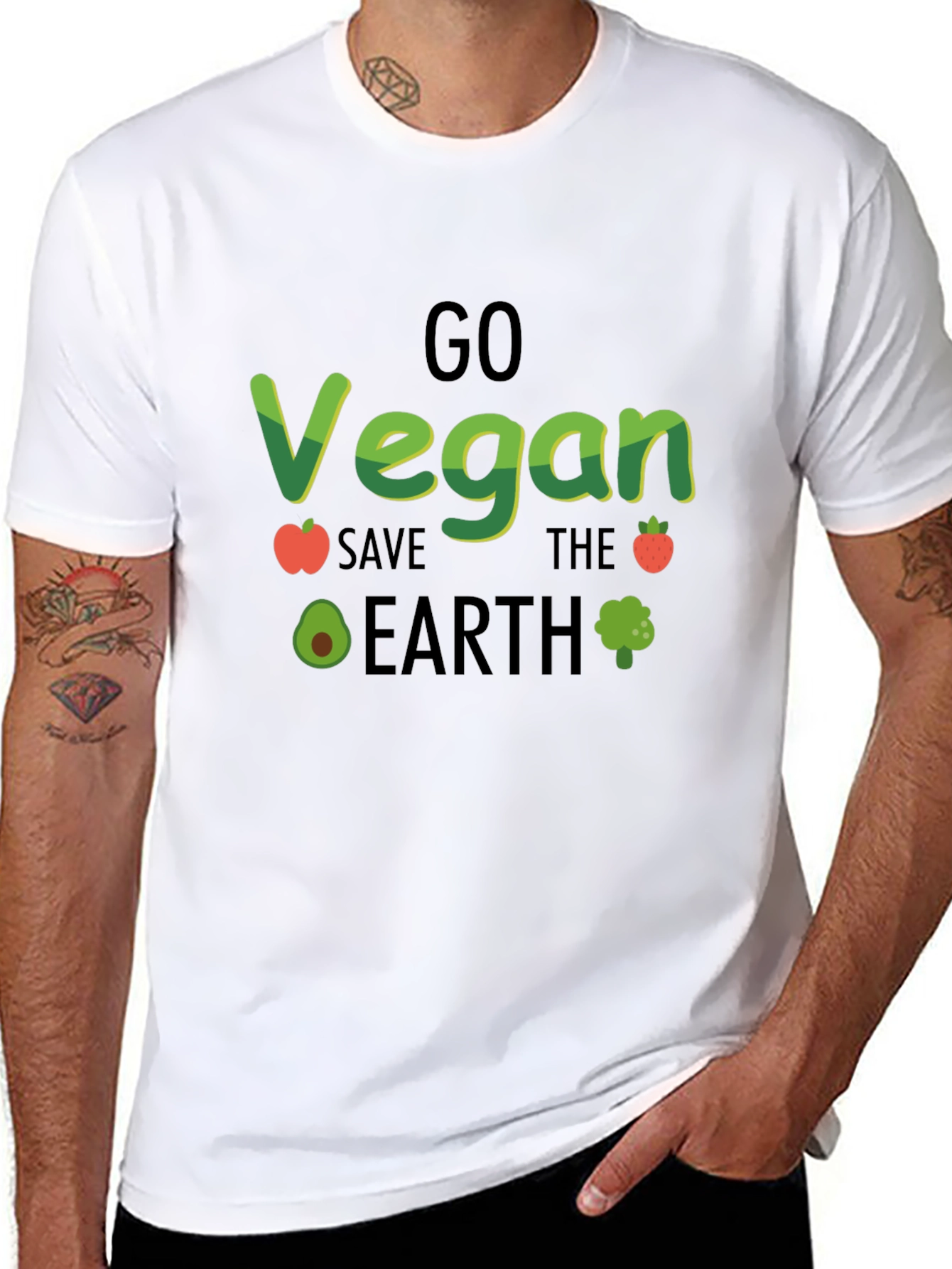 Go Vegan Save The Earth T-Shirt