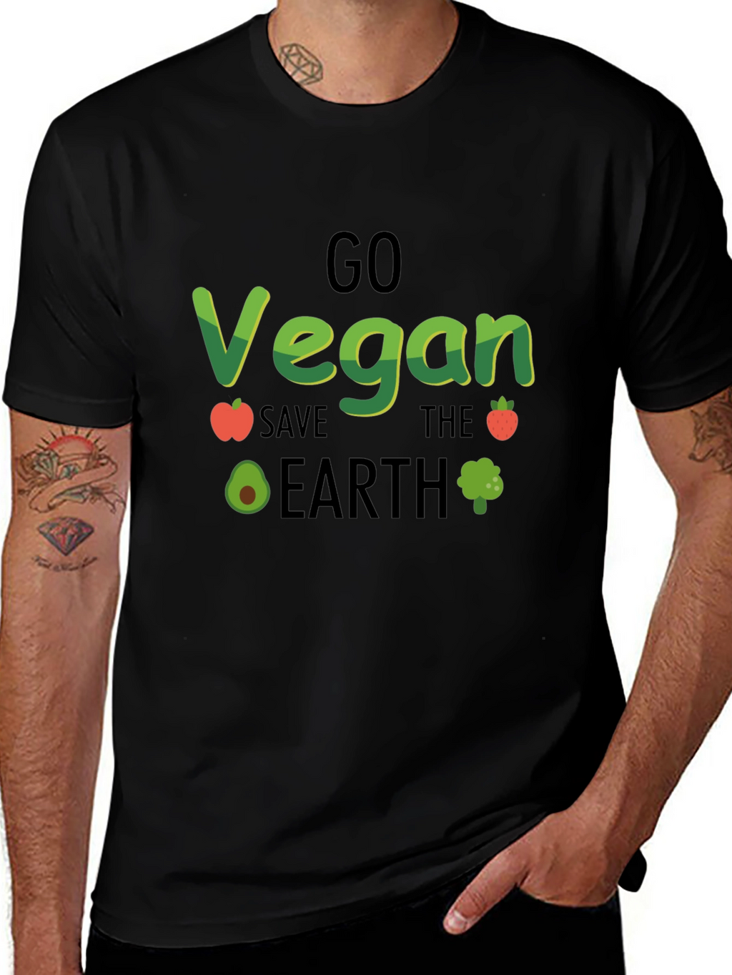 Go Vegan Save The Earth T-Shirt