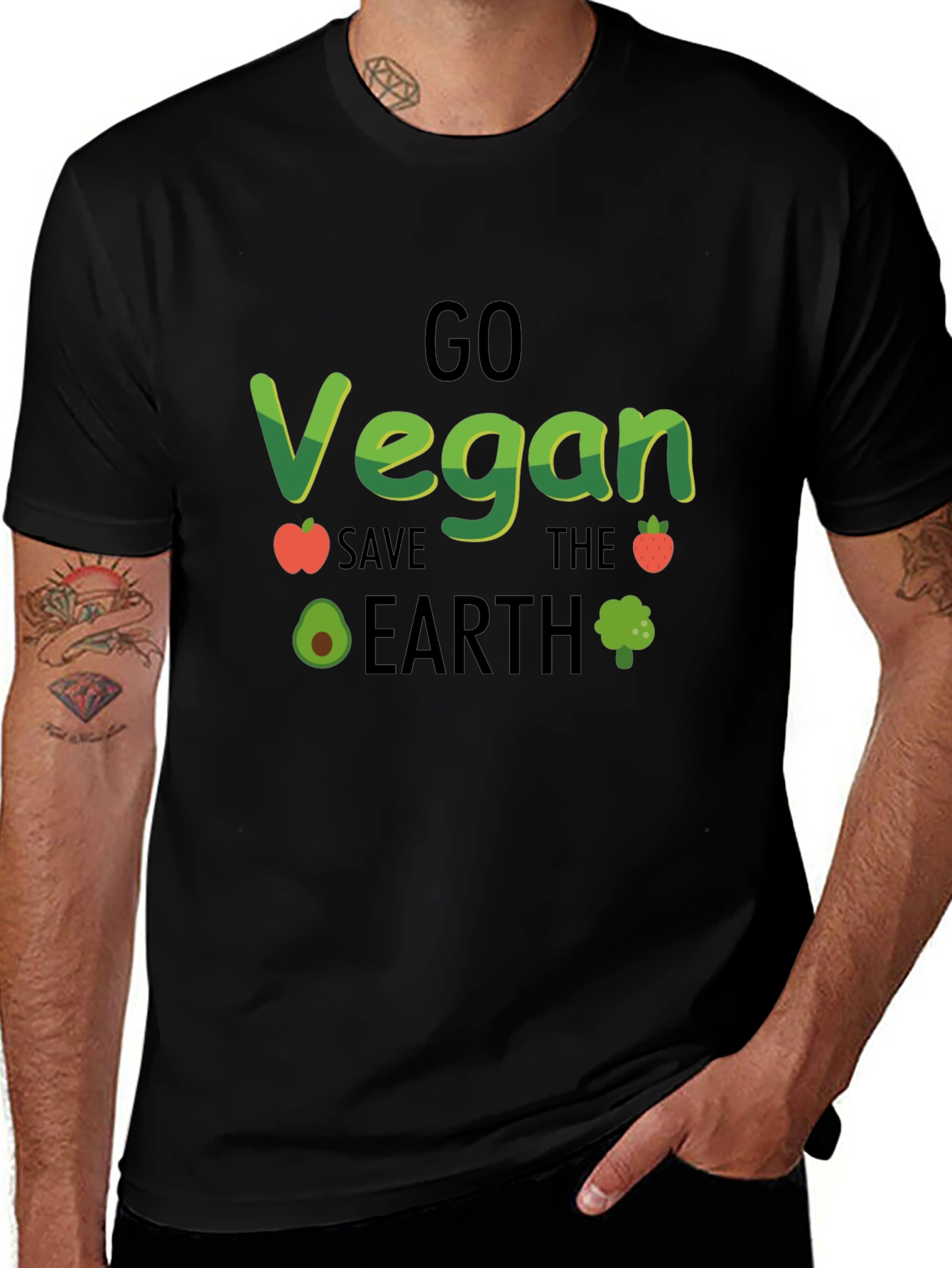Go Vegan Save The Earth T-Shirt
