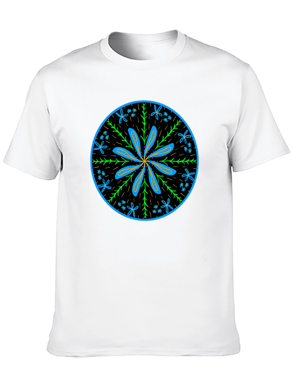 Floral Mandala Graphic Tee - Black