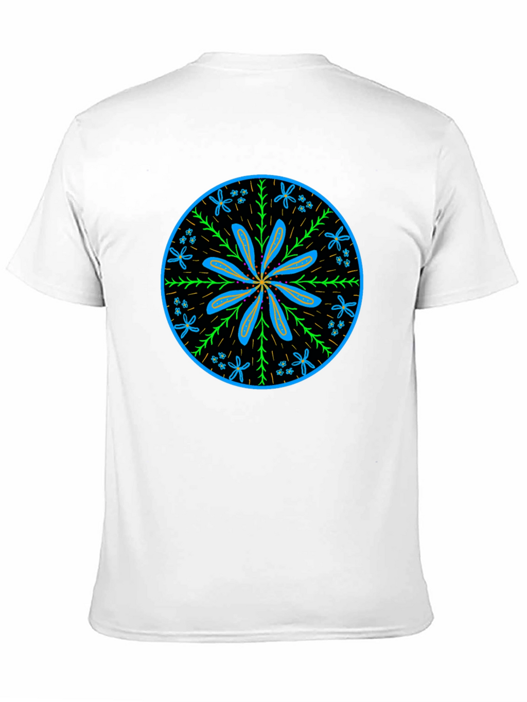 Floral Mandala Graphic Tee - Black