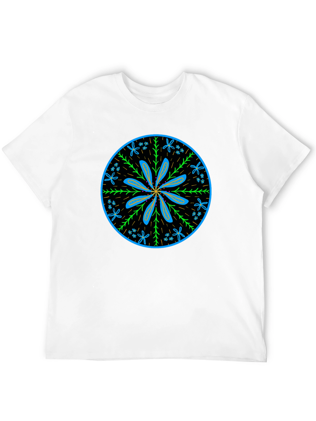 Floral Mandala Graphic Tee - Black