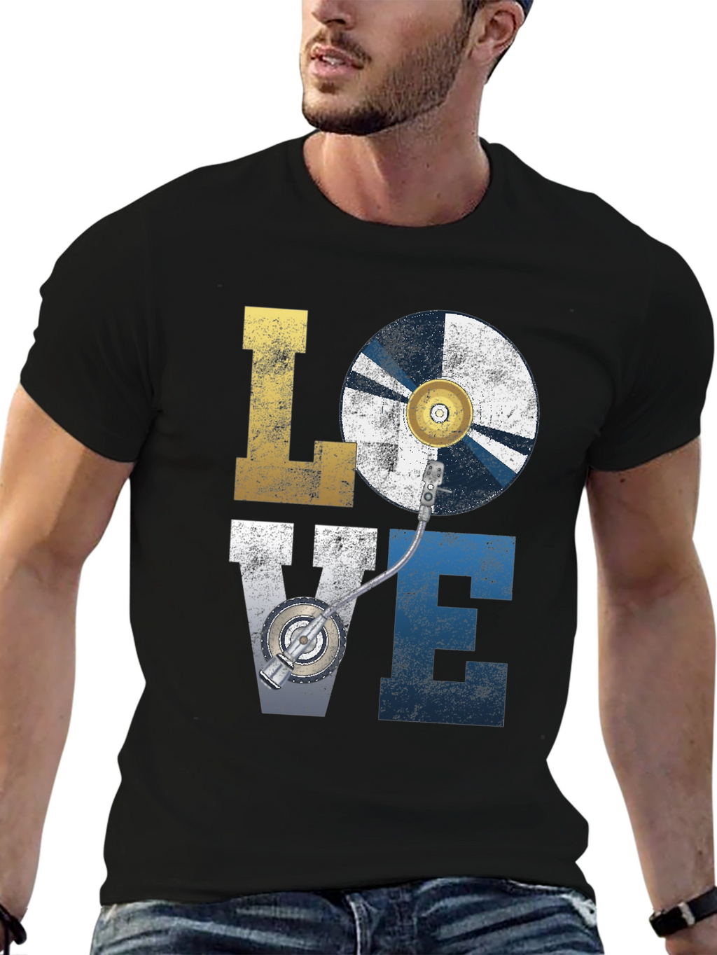 Retro DJ Love T-Shirt Vinyl Music Lover Tee