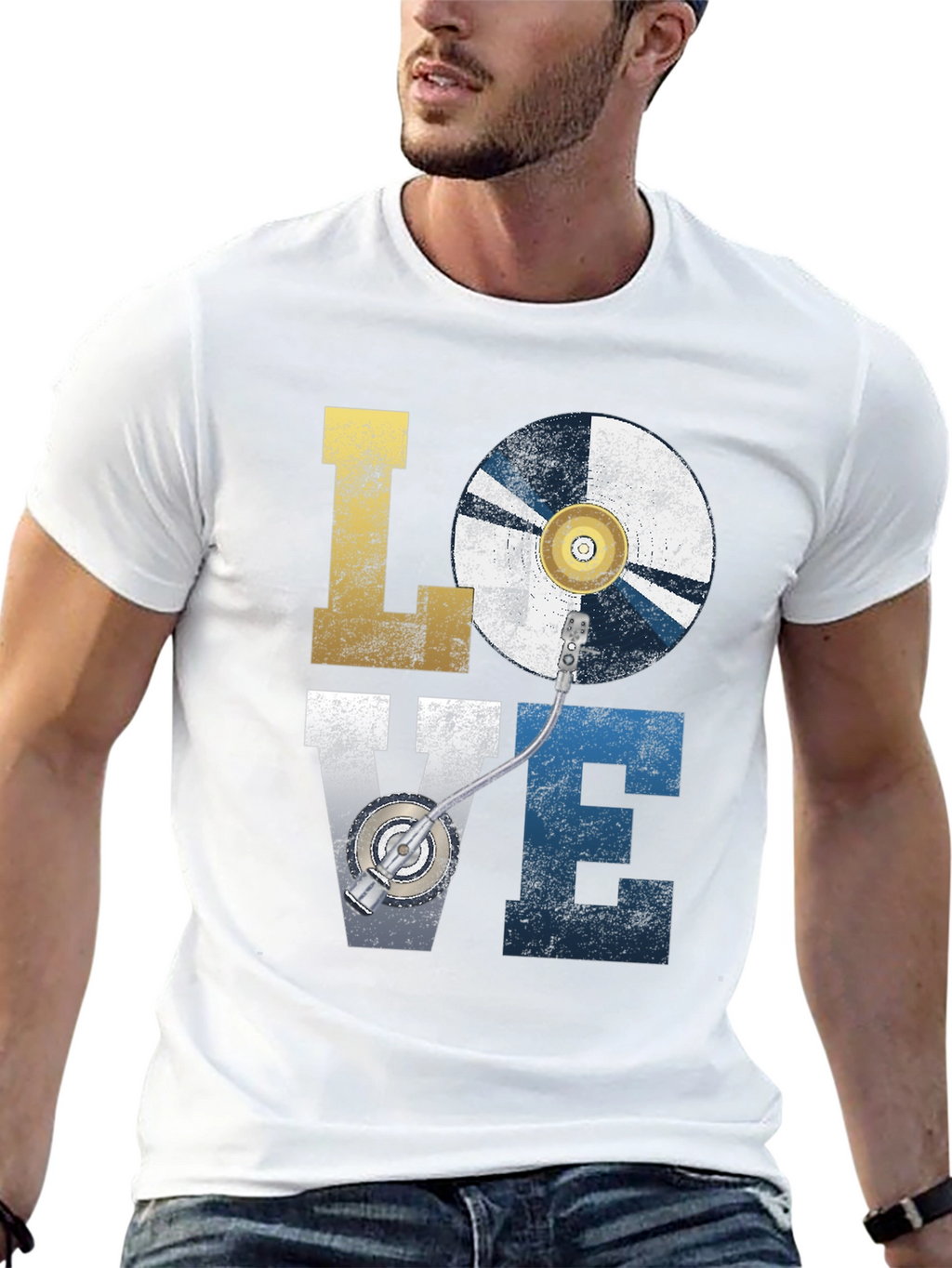 Retro DJ Love T-Shirt Vinyl Music Lover Tee