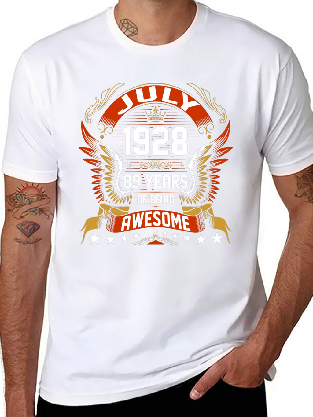 July 1928 89 Years of Being Awesome Graphic Tee