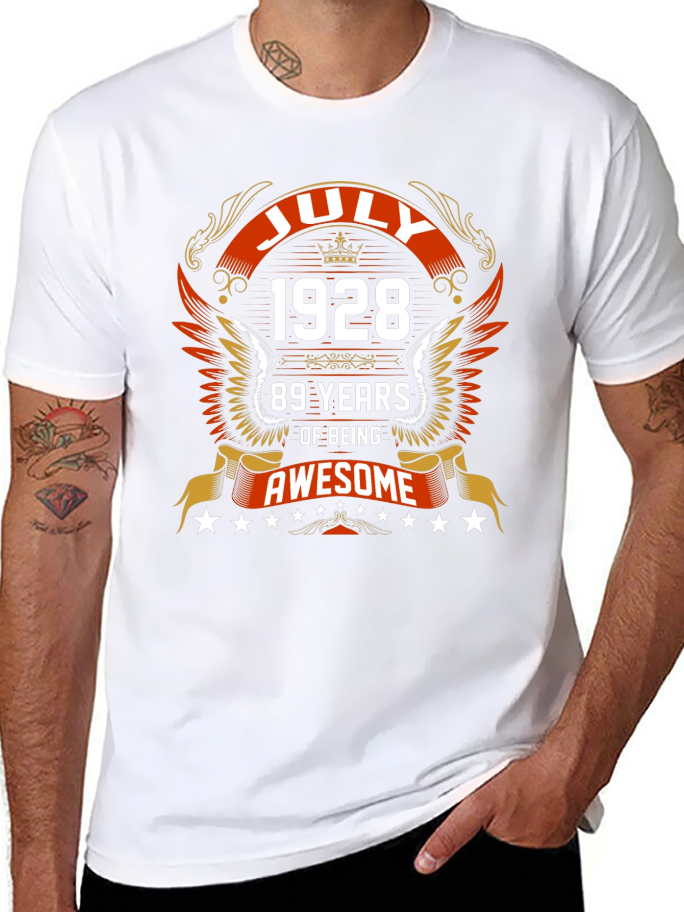 July 1928 89 Years of Being Awesome Graphic Tee