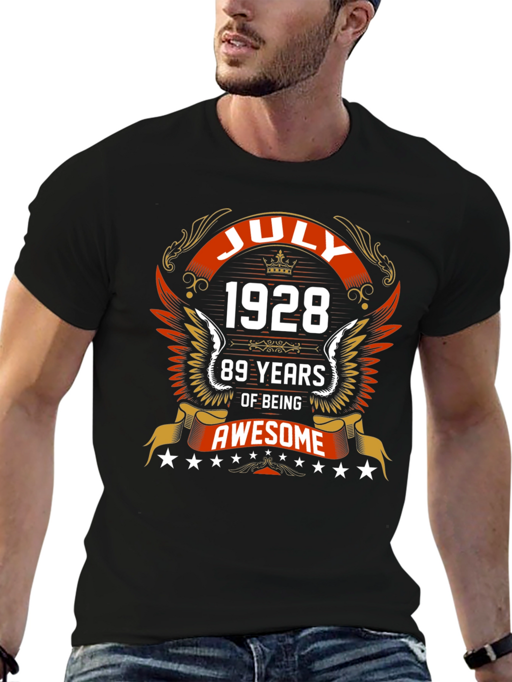 July 1928 89 Years of Being Awesome Graphic Tee