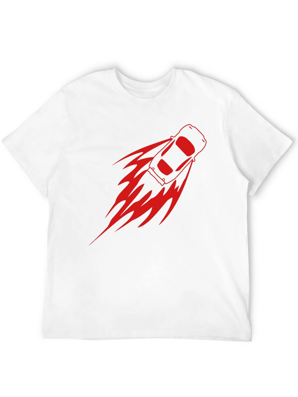 Mens Black T-Shirt with Racing Car Graphic