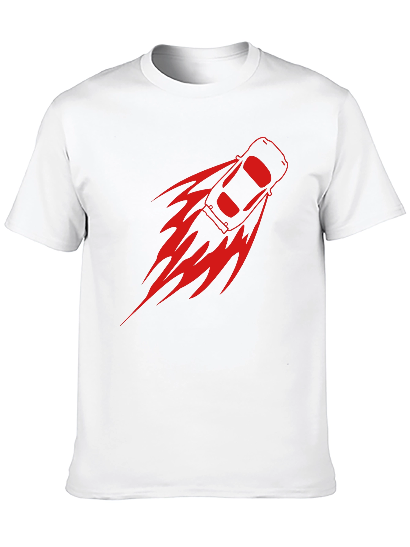 Mens Black T-Shirt with Racing Car Graphic