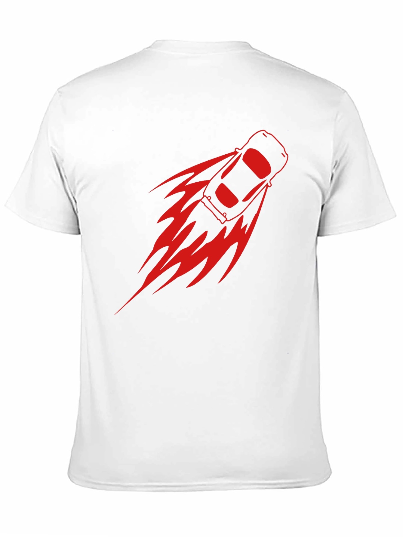 Mens Black T-Shirt with Racing Car Graphic