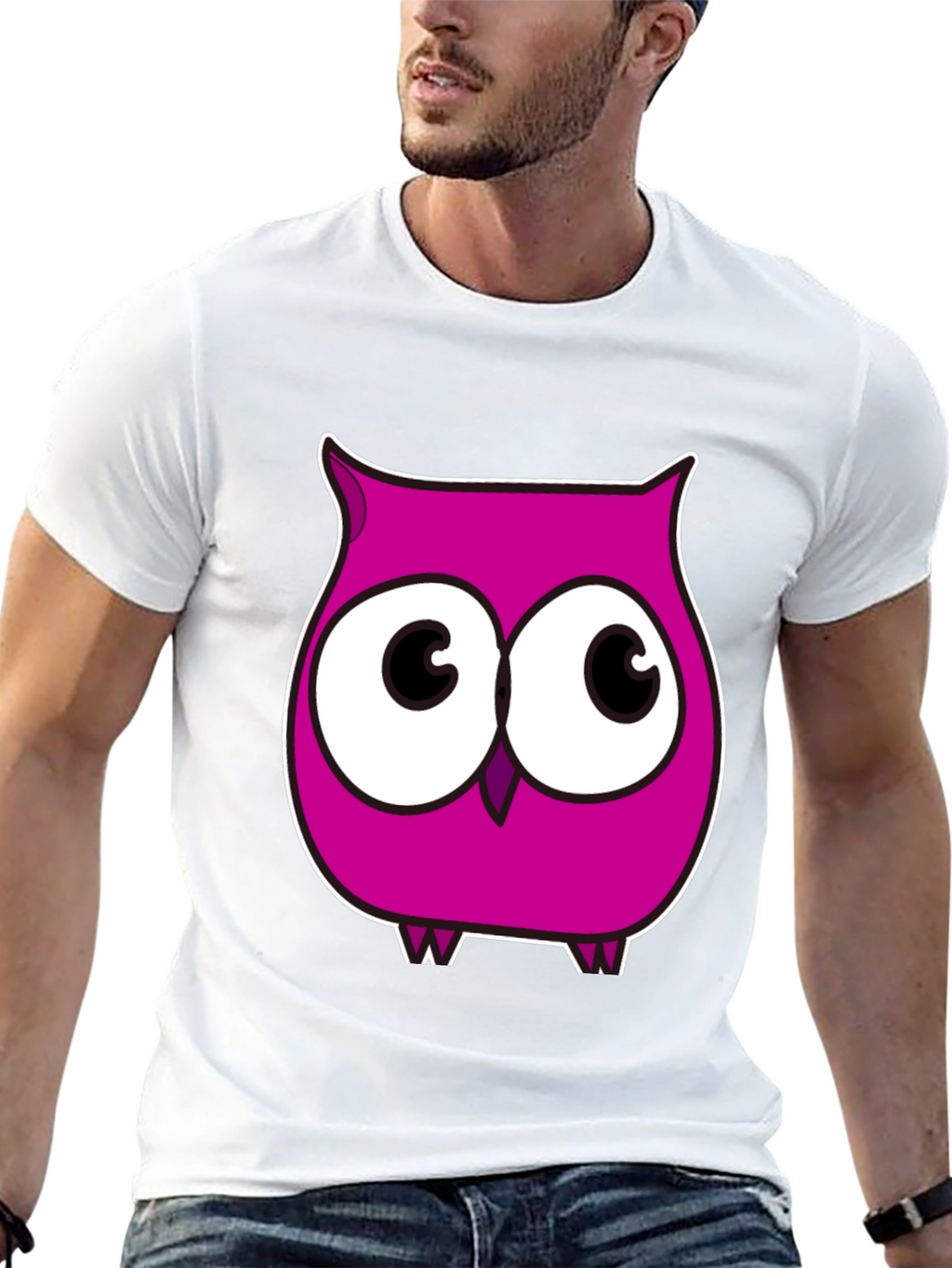 Cartoon Owl Graphic Tee - Fun and Unique!