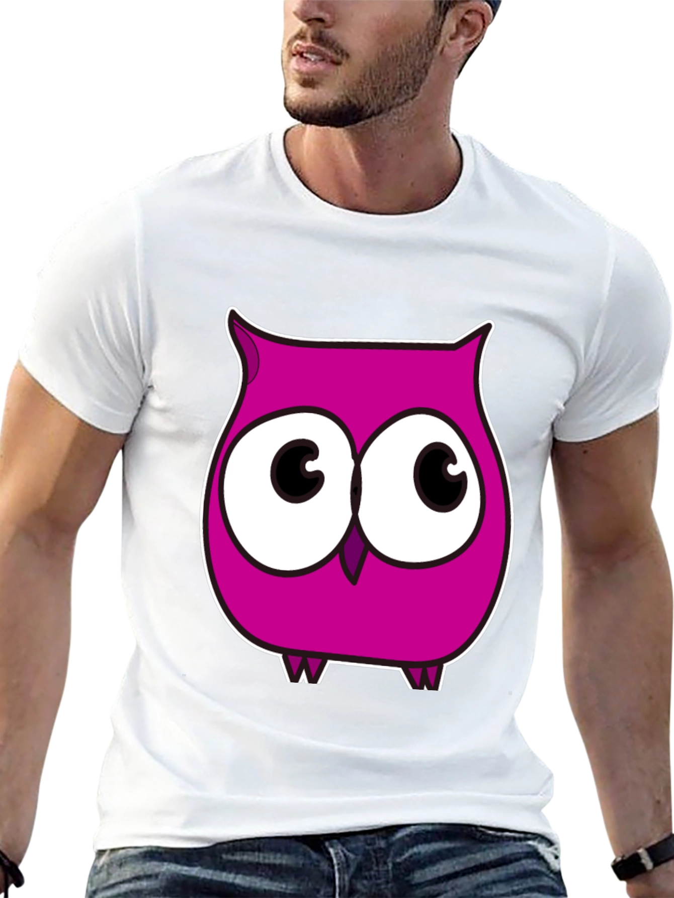 Cartoon Owl Graphic Tee - Fun and Unique!