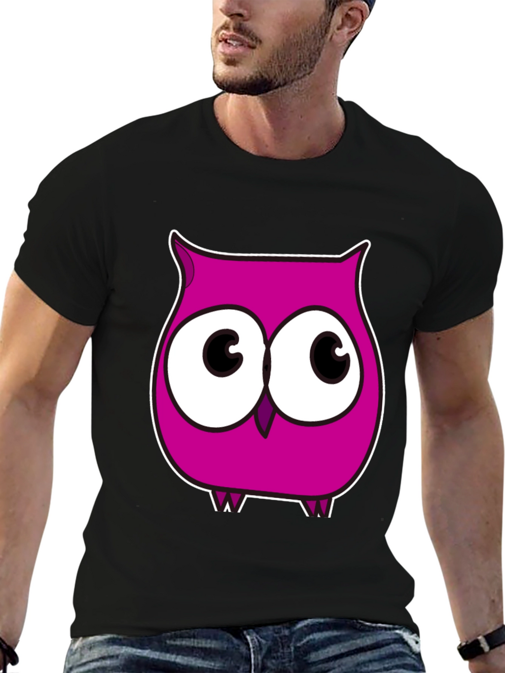 Cartoon Owl Graphic Tee - Fun and Unique!