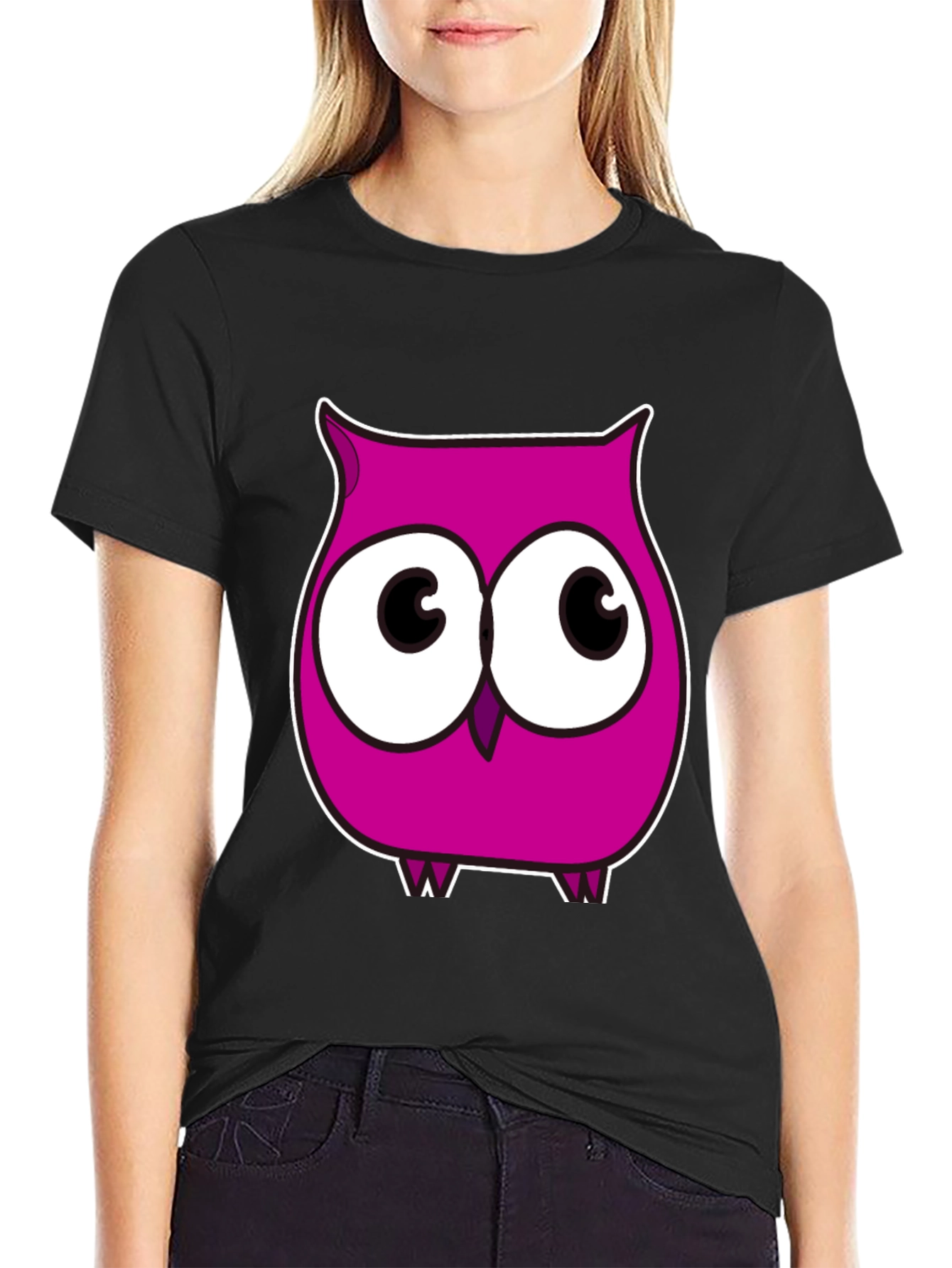 Cartoon Owl Graphic Tee - Fun and Unique!